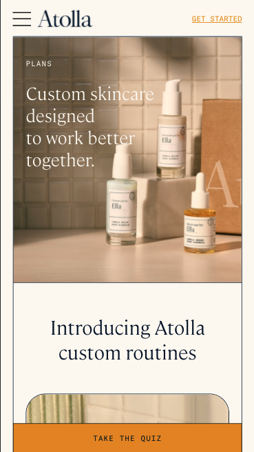 Atolla Skincare control design