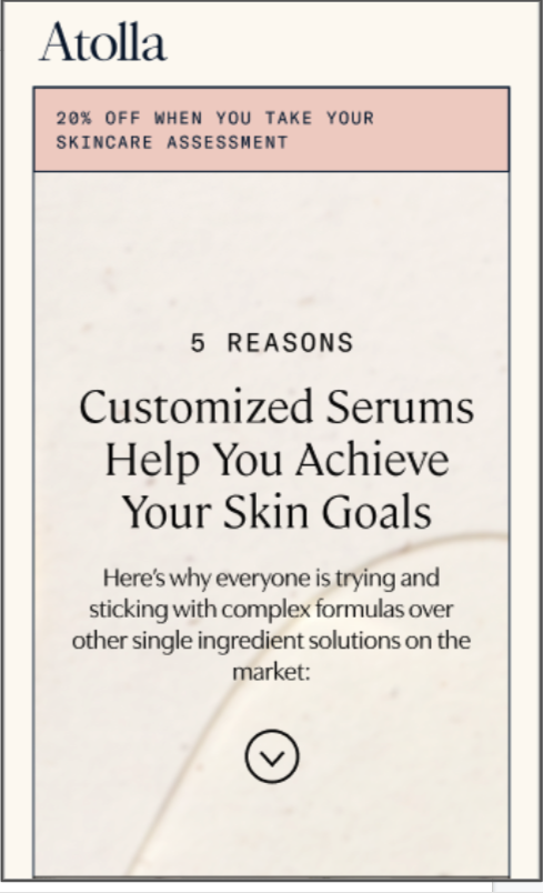 Atolla Skincare variant design